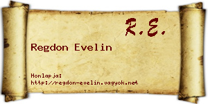 Regdon Evelin névjegykártya