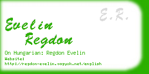 evelin regdon business card